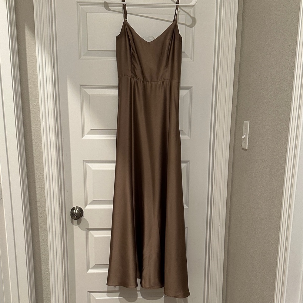 Elegant Brown Maxi Dress